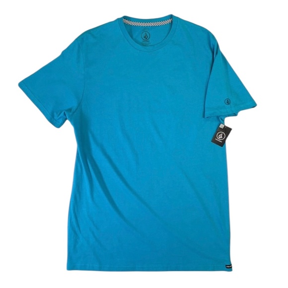 NEW Volcom Modern Fit T-Shirt Blue Organic Cotton Men’s Size Medium - Picture 1 of 6